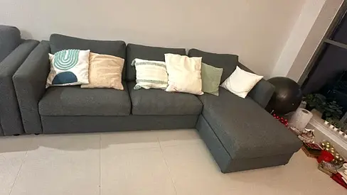 Ikea vimle L shape sofa bed with mattress