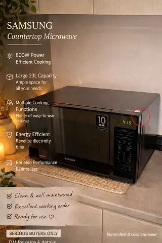 Samsung countertop microwave 23L - good condition
