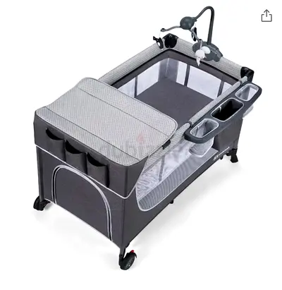 Portable Playard / Travel Cot with Changing Table and Organizer