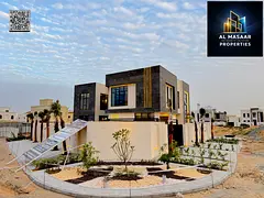 Own a luxury villa in Al Yasmin, Ajman | 6 master bedrooms, 6200 sq ft land area, with a luxurious s
