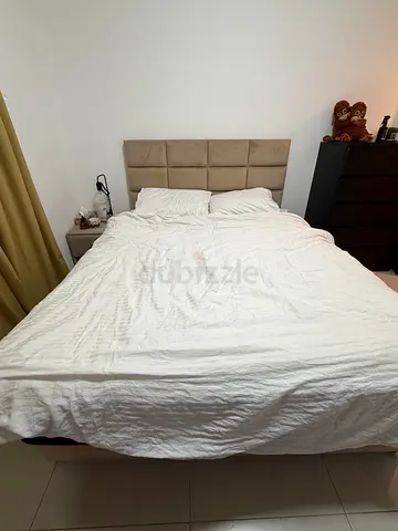 Bed with mattress