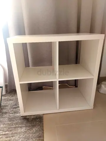White 4-Cube Storage Shelf Unit - Good Condition