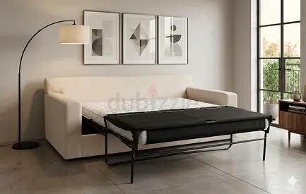 Crate and Barrel three seater sofa bed with mattress