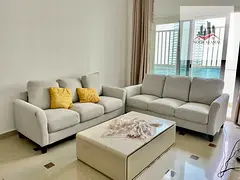 One bedroom and living room Kitchen and two bathrooms Super deluxe furnishings View of Al Mamzar Lak