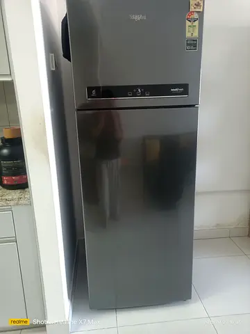 Whirlpool Double Door Refrigerator - Grey, Good Condition