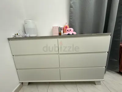 6-Drawer Dresser - White, Good Condition