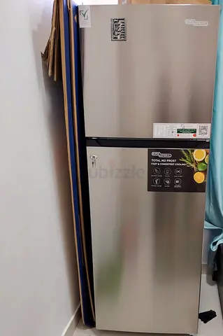 Silver Double-Door Refrigerator - Top Freezer, No Frost