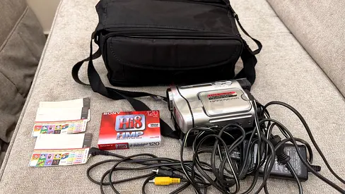 Sony Handycam Hi8 Camcorder with Bag, Hi8 Tapes and Cables