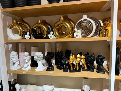 Set of Decorative Resin Sculptures (Assorted Gold, Black, White) - Collection price for each set