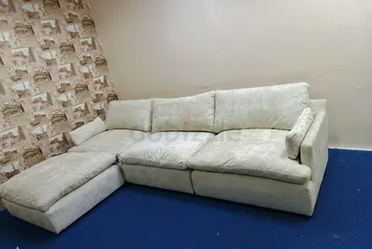 Home center feather 🪶 filled modular sofa with ottoman