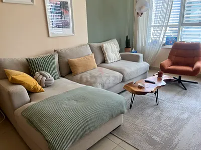 L shape sofa with table  arm chair