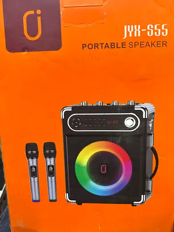Portable Bluetooth Karaoke Speaker JYX-S55 with 2 Wireless Mics
