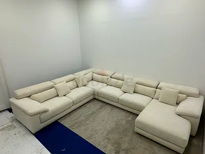 Excellent condition Italy beige color Ushape sofa