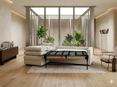 Ikea vimle L shape sofa bed with mattress