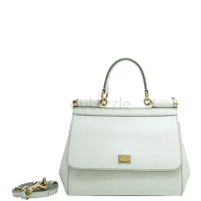 Authentic Dolce  Gabbana White Sicily Small Bag