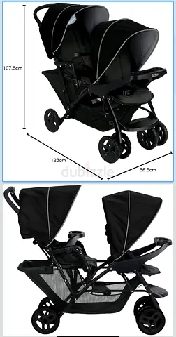 Graco Stadium twin stroller for sale in Sharjah
