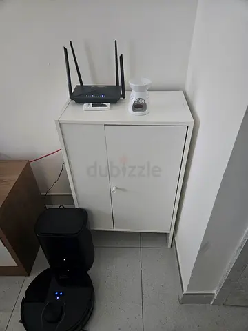 White Single -Door Storage Cabinet / Cupboard - Compact Size