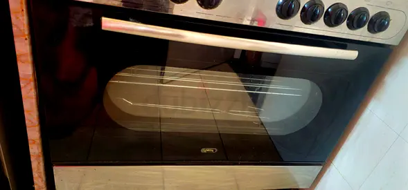 Used Built-in Gas Oven with Four-Burner Hob — Good Working Condition