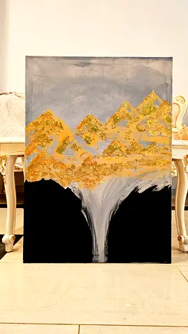 Gold mountain Abstract painting