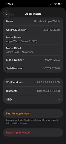 Apple Watch Series 7 (41mm) - Good Condition, GPS Model