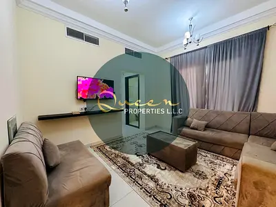 Furnished one-bedroom apartment for rent with a spacious layout, near Dubai and Sharjah exits.