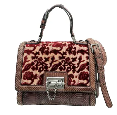 Authentic Dolce  Gabbana Multicolor Monica Python Brocade Bag