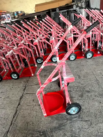 Heavy duty industrial gas cylinder trolley - Single and Double custom fabricated