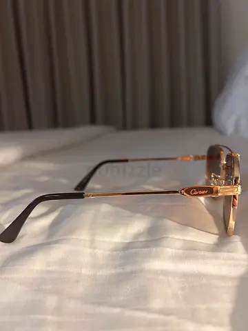 REAL AUTHENTIC CARTIER SUNGLASSES Gold Rim Aviator Sunglasses  — Lightly Used