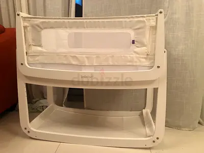 SnuzPod 4 Bedside Crib with mattress and bedsheet baby bed