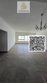 2BR hall in Al Nuaimiya 1 on Al Ittihad St, very spacious, 2 baths, balcony with nice view, built-in