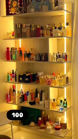 Perfume stand and dresser with a mirror