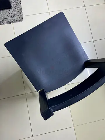 Bar stool with backrest, black, 75 cm