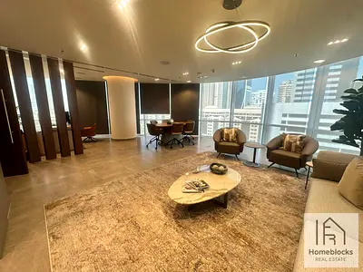 Premium 3,554 Sq. Ft. Fully Fitted Office for Lease with Burj Khalifa Views in Emirates Financial Towers, DIFC