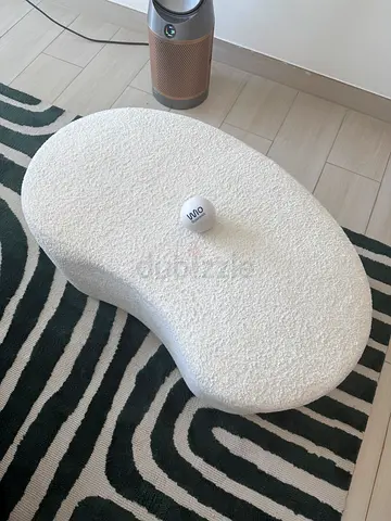 Bouclé Ottoman / Footstool - Cream