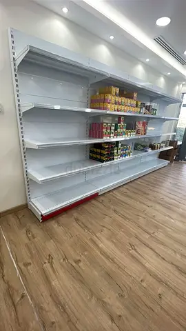 Large Retail Gondola Shelving Unit - White, 5-Tier - 7pcs