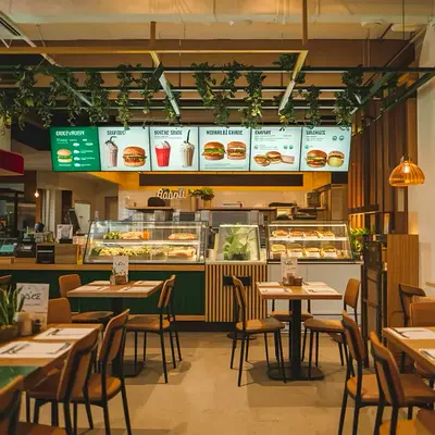 Fast Food cafe Design and Fitout | Complete Shop Renovation and Fitout work
