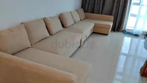 Ikea L-Shaped Fabric Sofa — Comfortable  with Chaise