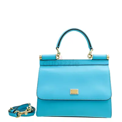 Authentic Dolce  Gabbana Blue Sicily Small Bag