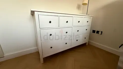 IKEA HEMNES White 8-Drawer Dresser / Chest of Drawers – Good Condition