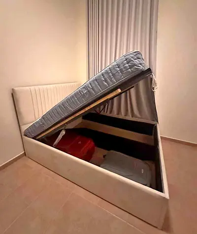 Brand New Luxury King Size Bed with Hydraulic Storage - Fully Customizable - UAE Sharjah Made