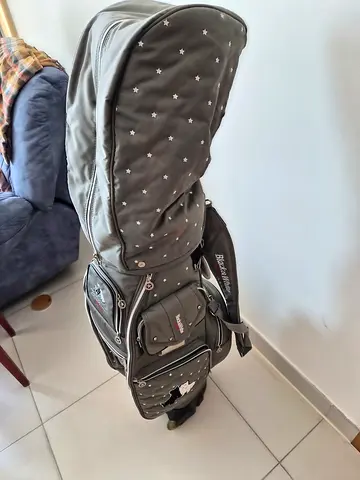 Used Black  White Stand Golf Bag - Good Condition