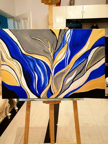 Beautiful Gold leaf abstract painting