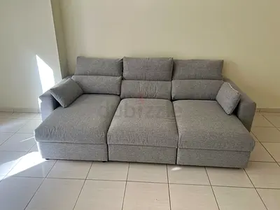 Ikea Eskelstuna L shape sofa bed Gray Excellent Condition
