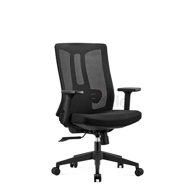 Ergonomic Black Mesh Office Chair with Adjustable Armrests