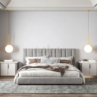 Modern upholstered king bed