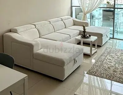 Convertible L Shape Sofa Bed for Sale – Like New-Ajman, serious seller