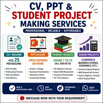 CV, PPT  Student Project Making Services