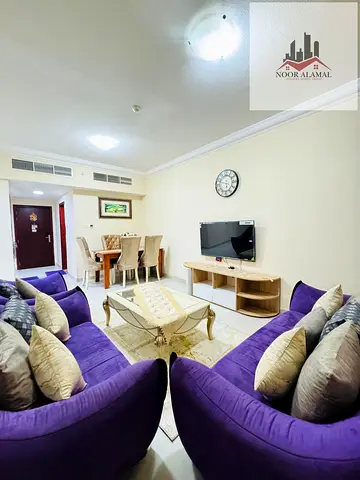 الشارقه التعاون شقه غرفتين وصاله ومطبخ وحمامين وبلكونه