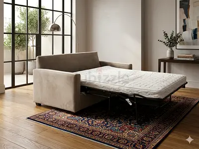West elm two seater sofa bed with mattress