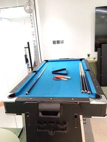 Full-size Blue Felt Pool / Billiards Table - Good Condition